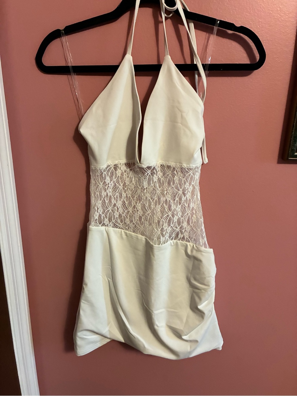 Peppermayo Cream Lace Halter Chemise